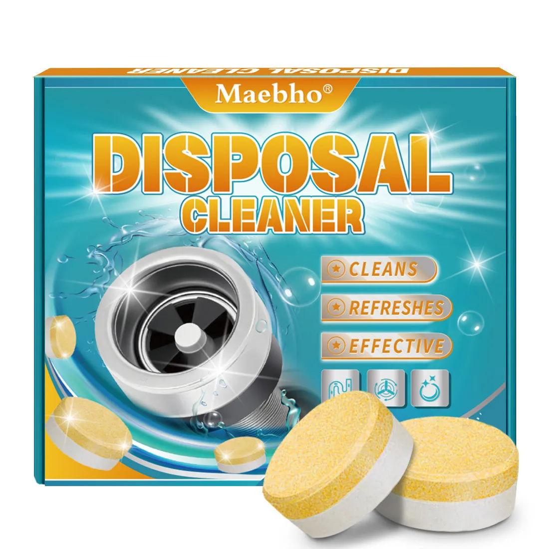 Garbage Disposal Cleaner & Deodorizer – Kitchen Sink Freshener, Odor Remover for Waste Disposal Units, Deep-Cleans Drains